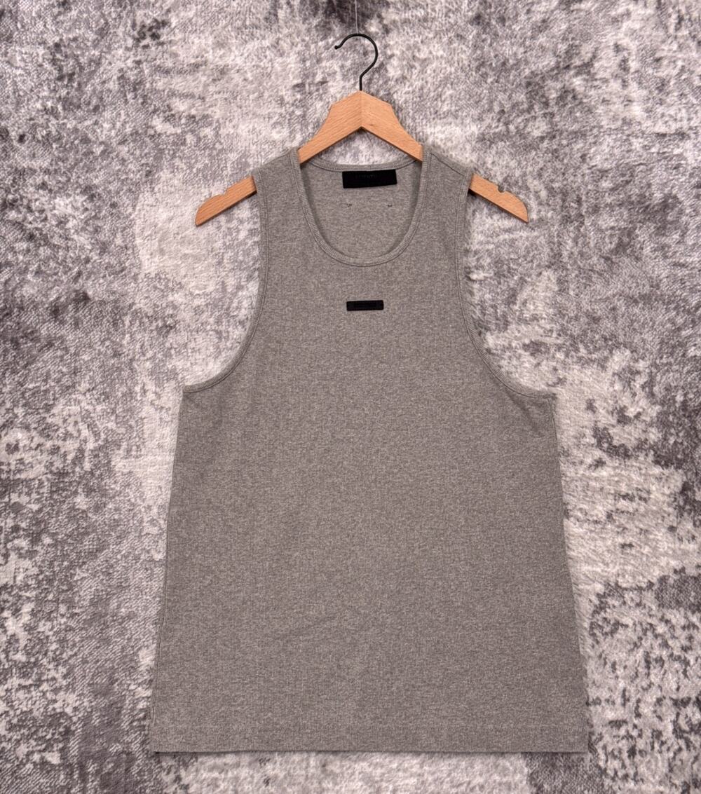 Fear of God ESSENTIALS Homestead Tank Top Small Mens Gray Ribbed